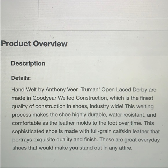 Anthony Veer Hand Welt Clinton Cap Toe Oxford - Picture 9 of 9